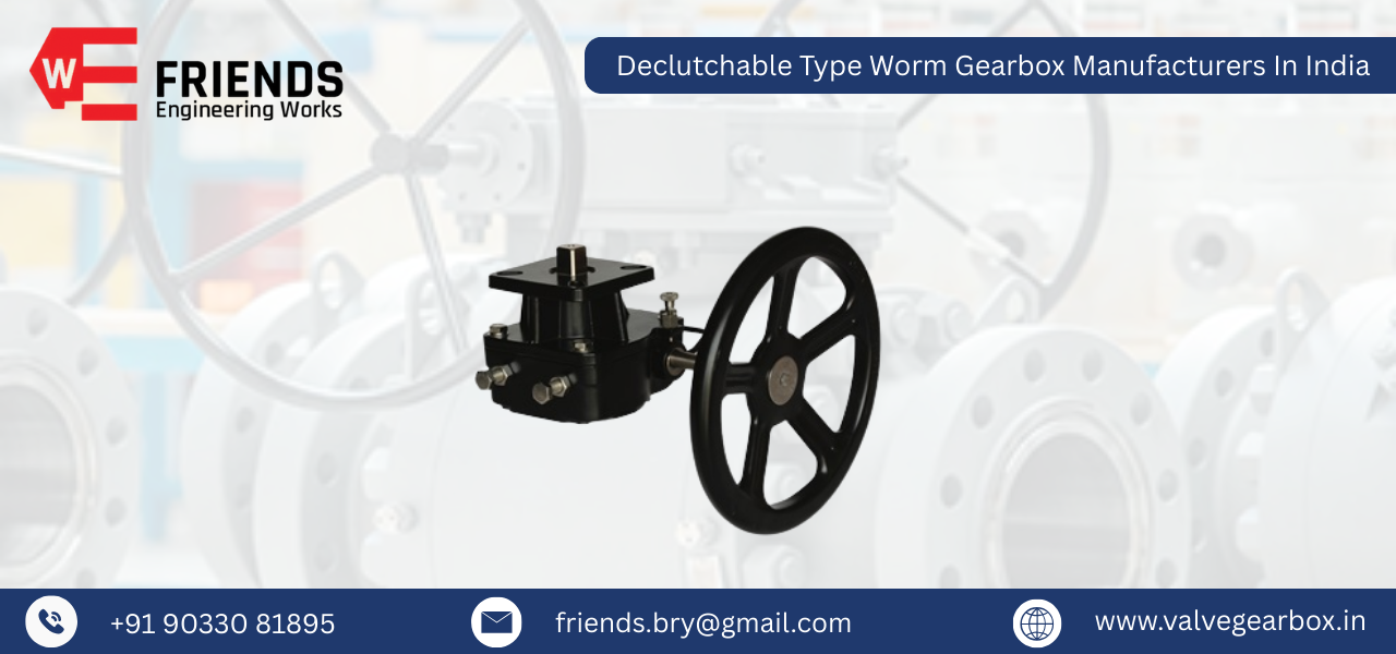 Declutchable Type Worm Gearbox Manufacturers In India